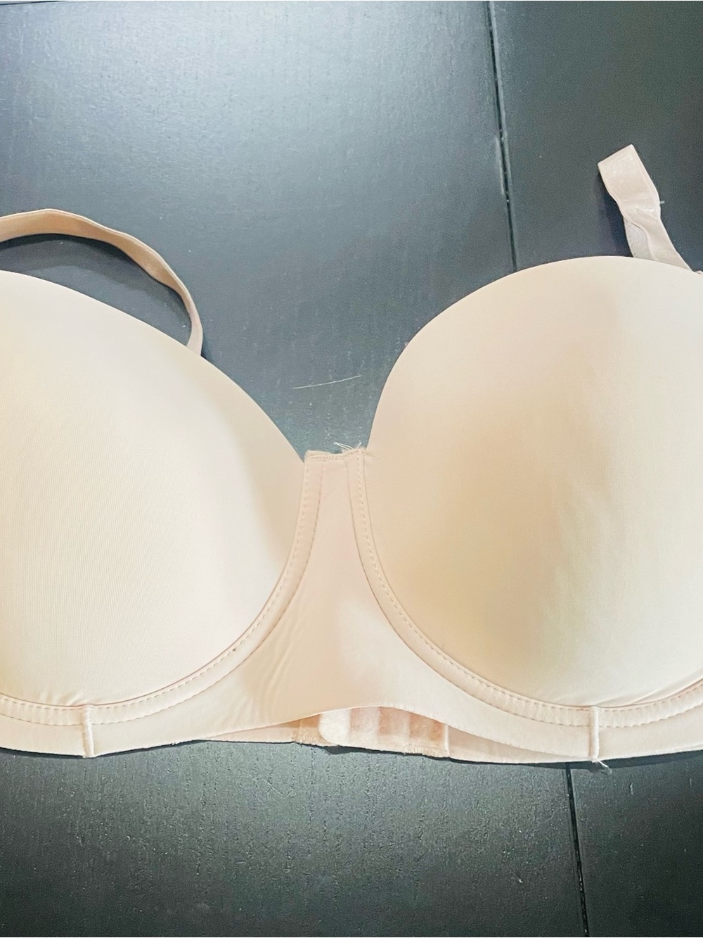 Nautica intimates convertible strapless T-Shirt Bra nude tan soft adjustable